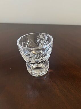 Vintage cut crystal salt cellar